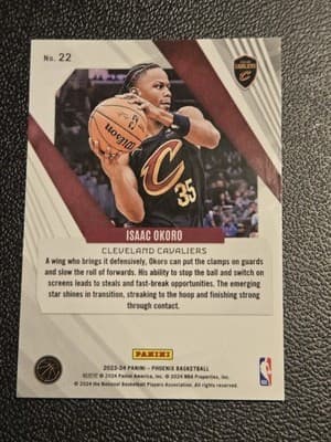 2023-24 Panini Phoenix #22 Isaac Okoro Phoenix Blue Ice - Thumbnail 2