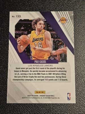 2023-24 Panini Phoenix #133 Pau Gasol Phoenix Blue Ice - Thumbnail 2