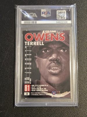 1998 SkyBox Premium #38 Terrell Owens PSA 8 - Thumbnail 2