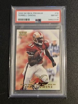 1998 SkyBox Premium #38 Terrell Owens PSA 8
