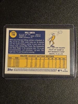 2024 Topps Archives #198 Will Smith Black Foilboard - Thumbnail 2