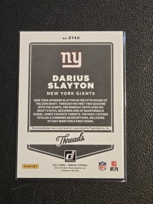 2021 Donruss #DT40 Darius Slayton Donruss Threads - Thumbnail 2