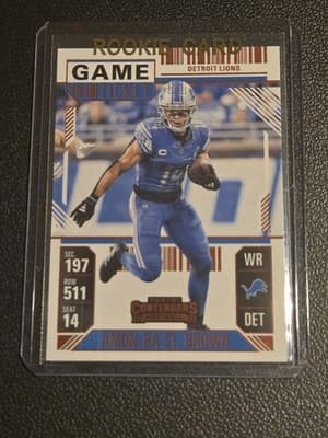2024 Panini Contenders #33 Amon-Ra St. Brown Game Ticket Red