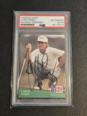 1991 Pro Set PGA Tour #137 Chris Perry PSA Authentic Autograph
