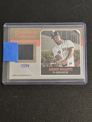 2019 Topps Heritage Xander Bogaerts Clubhouse Collection Relics Gold #/99