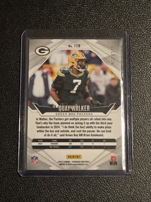 2024 Panini Phoenix #119 Quay Walker NFL Shield #125/150 - Thumbnail 2