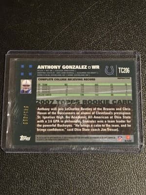 2007 Topps Chrome #TC206 Anthony Gonzalez White Refractors #/869 - Thumbnail 2