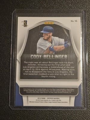 2019 Panini Chronicles #16 Cody Bellinger Certified Mirror Gold #/25 - Thumbnail 2