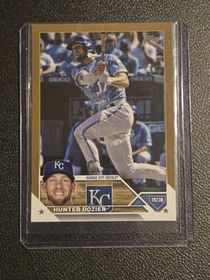 2023 Topps #637 Hunter Dozier Gold #/2023
