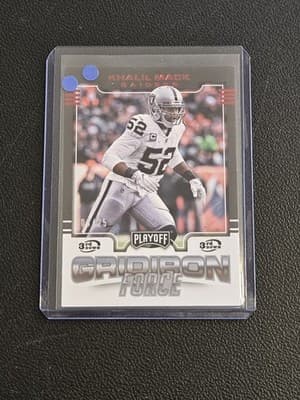2017 Panini Playoff #11 Khalil Mack Gridiron Force 3rd Down #/25