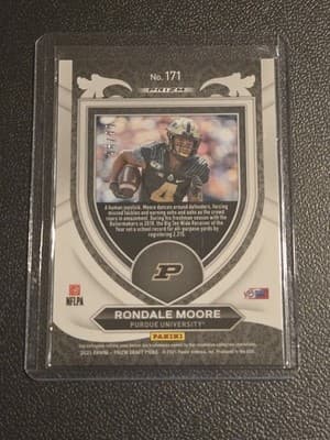 2021 Panini Prizm Draft Picks Collegiate #171 Rondale Moore Blue Ice #/99 - Thumbnail 2
