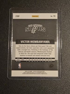 2024-25 Panini Revolution #79 Victor Wembanyama Blue Storm - Thumbnail 2