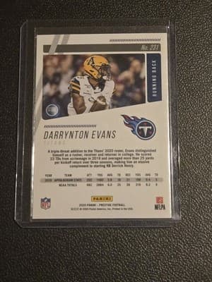 2020 Panini Prestige #231 Darrynton Evans Xtra Points Purple #/100 - Thumbnail 2
