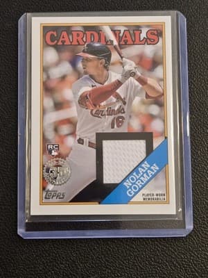 2023 Topps #88R-NG Nolan Gorman 1988 Topps Baseball 35th Anniversary Relics