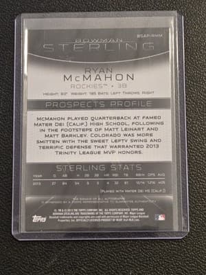 2013 Bowman Sterling #BSAP-RMM Ryan McMahon Prospect Autographs - Thumbnail 2