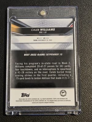 2022-23 Bowman's Best University #1 Caleb Williams - Thumbnail 2