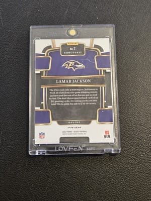 2023 Panini Select #7 Lamar Jackson Silver Prizms Die Cuts - Thumbnail 2