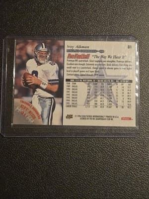 1996 Fleer #31 Troy Aikman - Thumbnail 2