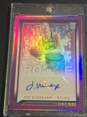 2021-22 Panini Recon #RRS-JOE Joe Wieskamp Rookie Recon Signatures Purple #/25