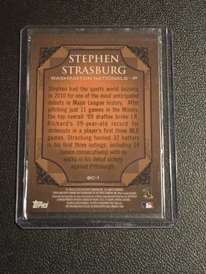 2010 Topps Chrome #BC-1 Stephen Strasburg Refractors (Target) - Thumbnail 2