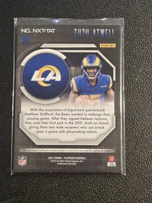 2021 Panini Playbook #NXT-TAT Tutu Atwell Next Up Jerseys - Thumbnail 2