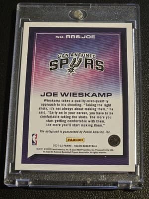2021-22 Panini Recon #RRS-JOE Joe Wieskamp Rookie Recon Signatures Purple #/25 - Thumbnail 2