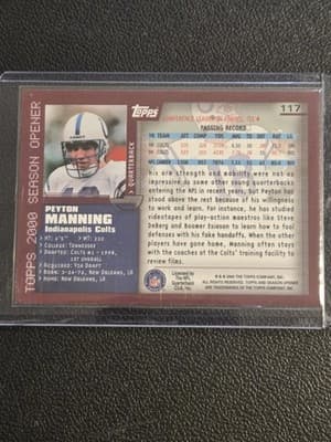 2000 Topps Season Opener #117 Peyton Manning - Thumbnail 2