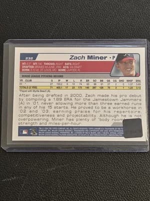 2004 Topps Chrome #232 Zach Miner Certified Autographs - Thumbnail 2