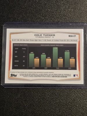 2014 Bowman Draft #BCA-CT Cole Tucker Chrome Draft Pick Autographs - Thumbnail 2