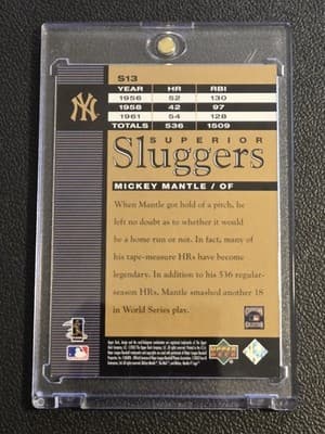 2003 Upper Deck #S13 Mickey Mantle Superior Sluggers - Thumbnail 2