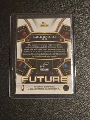 2023-24 Panini Select #3 Taylor Hendricks Select Future Silver Prizms - Thumbnail 2