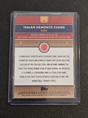 2024 Topps Chrome McDonald's All-American #27 Isaiah Demonte Evans - Thumbnail 2