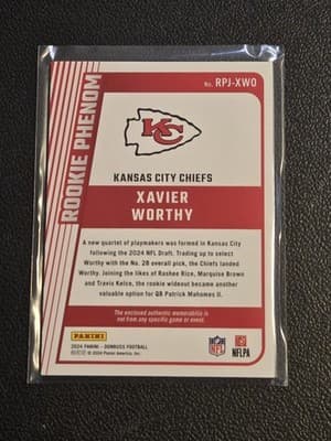 2024 Donruss #RPJ-XWO Xavier Worthy Rookie Phenom Jerseys - Thumbnail 2
