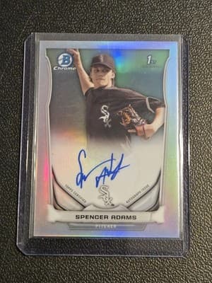 2014 Bowman Draft #BCA-SA Spencer Adams Chrome Draft Pick Autographs