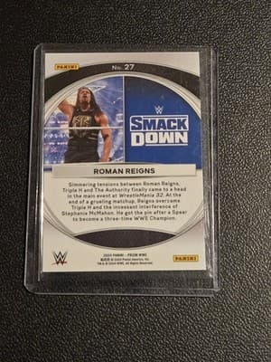 2024 Panini Prizm WWE #27 Roman Reigns WrestleMania Moments - Thumbnail 2