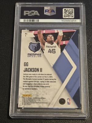 2023-24 Panini Phoenix #1 GG Jackson II Instant Phenom Phoenix Red Ice PSA 9 - Thumbnail 2
