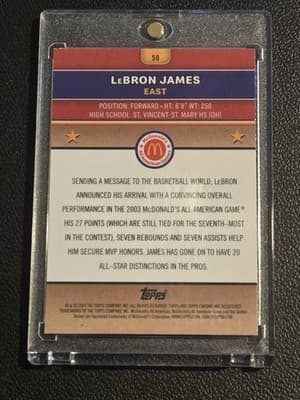 2024 Topps Chrome McDonald's All-American #50 LeBron James - Thumbnail 2