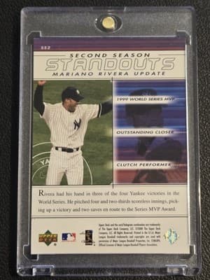 2000 Upper Deck MVP #SS2 Mariano Rivera Second Season Standouts - Thumbnail 2