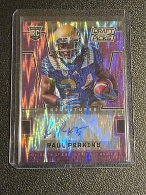 2016 Panini Prizm Collegiate Draft Picks Paul Perkins Autographs Purple #/99