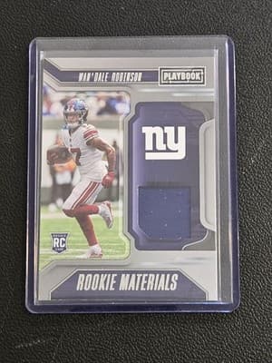 2022 Panini Playbook #RM-24 Wan'Dale Robinson Rookie Materials