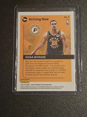 2019-20 Hoops Premium Stock #9 Goga Bitadze Arriving Now. Purple - Thumbnail 2