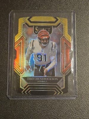 2021 Panini Select #209 Trey Hendrickson Black and Gold Prizm Die Cut