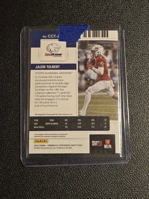 2022 Panini Draft Picks Jalen Tolbert Contenders College Ticket Autograph - Thumbnail 2