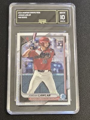 2024 Bowman #96 Jordan Lawlar Chrome Mojo Refractors GMA 10