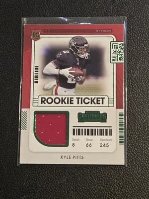 2021 Panini Contenders #RTS-KPI Kyle Pitts Rookie Ticket Swatches