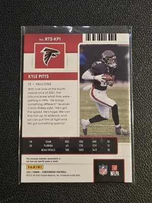 2021 Panini Contenders #RTS-KPI Kyle Pitts Rookie Ticket Swatches - Thumbnail 2