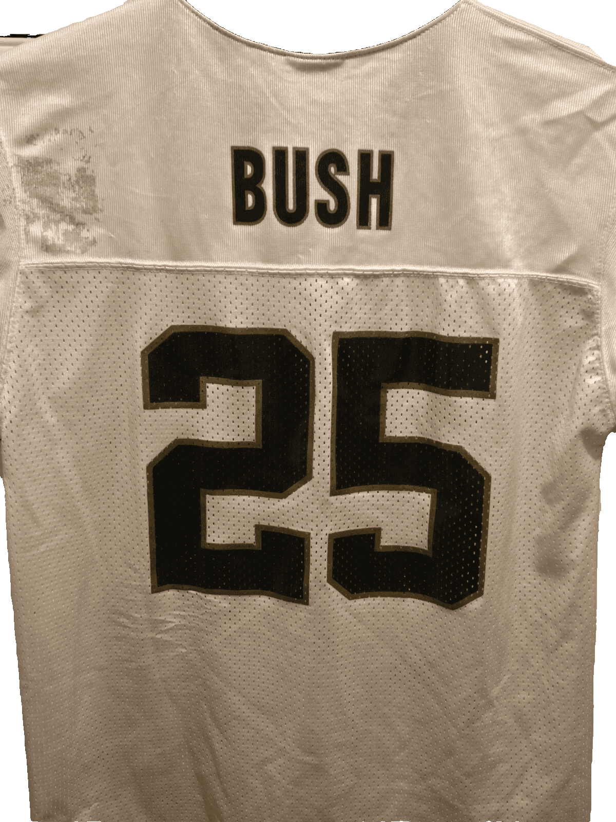 Reebok Reggie Bush New Orleans Saints #25 White Jersey Men’s L W/ smudge on back