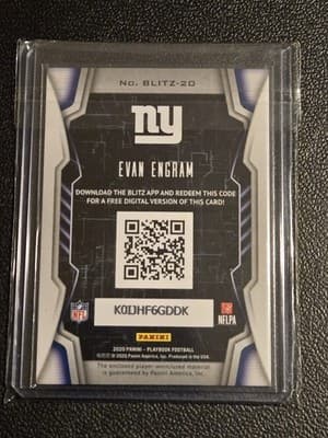 2020 Panini Playbook #BLITZ-20 Evan Engram Blitz Memorabilia - Thumbnail 2