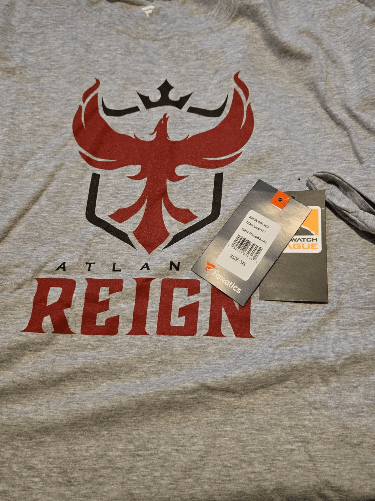 Atlanta Reign Overwatch League TShirt 3XL Gray Fanatics NWT Esports Blizzard OWL - Thumbnail 3