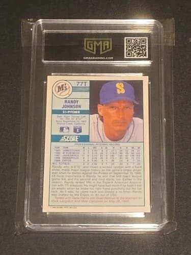 1989 score traded randy johnson #77T RC GMA Graded With A 9 Mint - Thumbnail 2